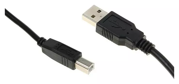 Кабель Luazon, USB A - USB B, для подключения принтера, 1.5 м, черный