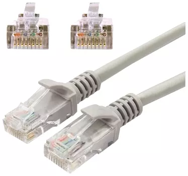 Кабель (патч-корд) UTP 5e категория, RJ-45, 20 м для подключения по локальной сети LAN