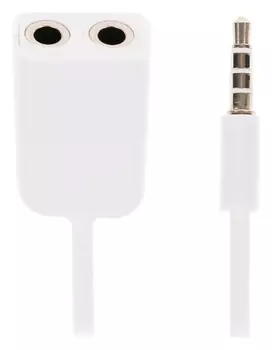 Кабель-переходник аудио Luazon, Jack 3.5(4pin)(m)-2xjack 3.5(3 Pin)(f),для микро и наушников