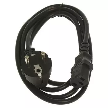 Кабель питания Cablexpert Pc-186, Schuko - C13, 6 А, 1.8 м, черный