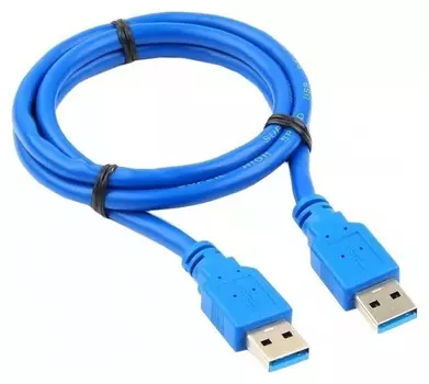 Кабель USB 3.0 Am/am, 1 м, Cablexpert, син, Ccp-usb3-amam-1m