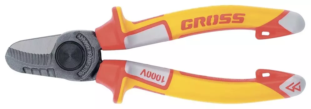 Кабелерез, диэлектрические рукоятки до 1000 В, трехкомпонентные рукоятки, 160 мм