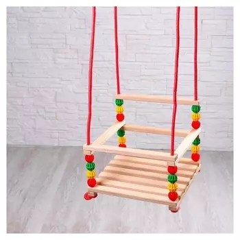 Качели детские, подвесные, деревянные