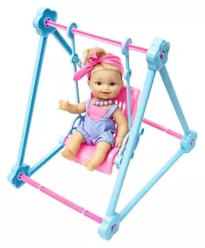 Качели «Карамельки» с пупсом, 22 см