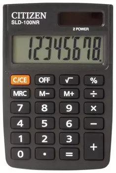 Калькулятор карманный Citizen Sld-100nr (90х60 мм), 8 разрядов, двойное питание