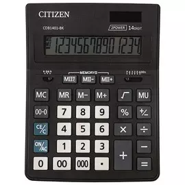 Калькулятор настольный Citizen Business Line Cdb1401bk (205x155 мм), 14 разрядов, двойное питание
