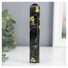 Калейдоскоп "Чёрно-золотые цветы" 17х3х3 см