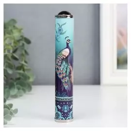 Калейдоскоп "Павлин в цветочном саду" 17х3х3 см