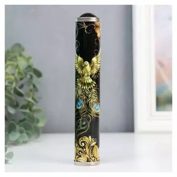 Калейдоскоп "Золотой феникс с цветами" 17х3х3 см