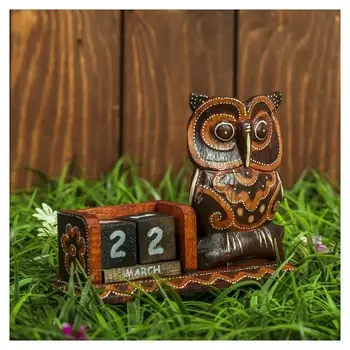 Календарь настольный "Сова" 15х6х12 см
