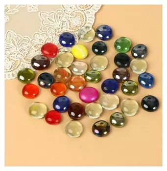 Камень для декора "Разноцветные плоские марблс" (250 г)