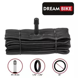 Камера 26"X1.75-1.95" Dream Bike, AV 35 мм, бутил, термоупаковка