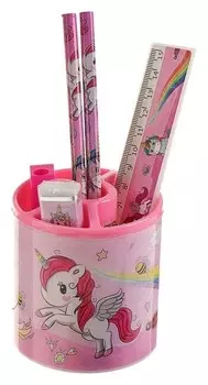 Канцелярский набор настольный детский Единорог