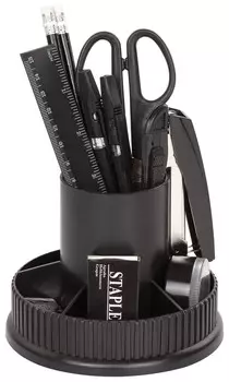 Канцелярский набор Staff "Раунд", 13 предметов, круглое основание, вращающаяся конструкция