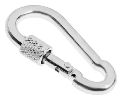 Карабин монтажный с фиксатором Tundra Krep, DIN 5299d, 5х50 мм, оцинкованный