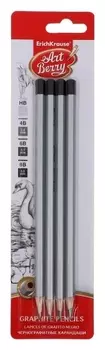 Карандаш чернографитный Erichkrause Artberry, шестигранный, ударопрочный, различной твёрдости