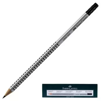 Карандаш чернографитный Faber-castell Grip 2001, НВ, с ласт /117200