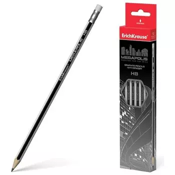 Карандаш чернографитный шестигранный Megapolis