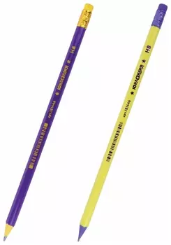 Карандаш чернографитный юнландия, 1 шт., НВ, пластиковый, корпус с резинкой, 181446