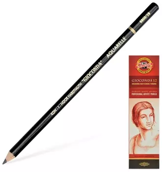 Карандаш чернографитовый, акварельный, художественный, Koh-i-noor, 1 шт., "Gioconda", 2B, заточенный, картонная коробка, 880002b001ks