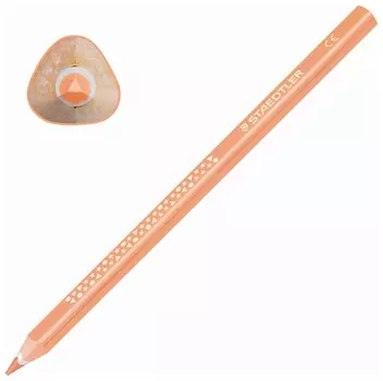 Карандаш цветной утолщенный Staedtler "Noris Club", 1 шт., трехгранный, грифель 4 мм, персиковый, 1284-43