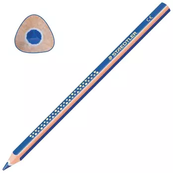 Карандаш цветной утолщенный Staedtler "Noris Club", 1 шт., трехгранный, грифель 4 мм, синий, 1284-3