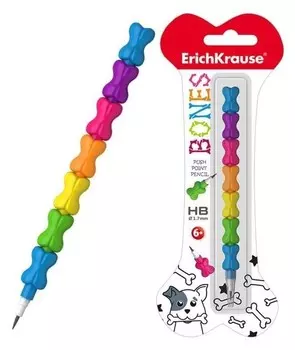 Карандаш сегментный Erichkrause "Bones" 1.7 мм, НВ, блистер 48053