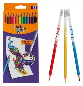 Карандаши 12 цветов Kids Evolution Illusion