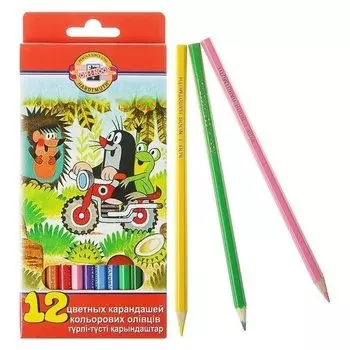 Карандаши 12 цветов "Крот"