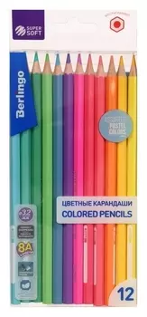 Карандаши 12 цветов Supersoft. Paste