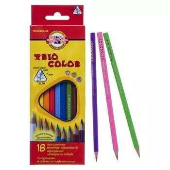 Карандаши 18 цветов Triocolor