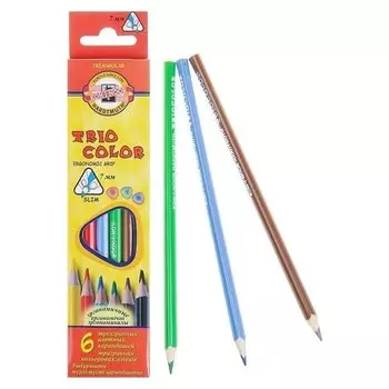 Карандаши 6 цветов Triocolor