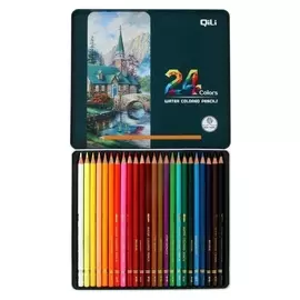 Карандаши акварельные 24 цвета в металлической коробке