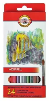 Карандаши акварельные Рыбки 24 цвета