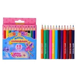 Карандаши Calligrata «Принцесса», 12 цветов, мини