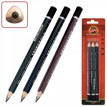 Карандаши чернографитные утолщенные