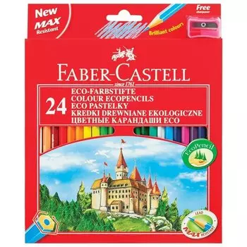 Карандаши цветные 24 цвета "Eco замок"
