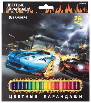 Карандаши цветные 24 цвета Instaracing