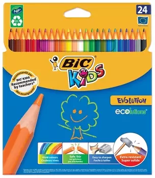 Карандаши цветные 24 цвета Kids Ecolutions Evolution