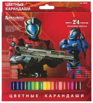 Карандаши цветные 24 цвета Star Patrol