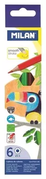 Карандаши цветные 6цв 6-гран Milan, 07221106