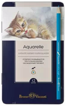 Карандаши цветные акварельные 12 цветов "Aquarelle"