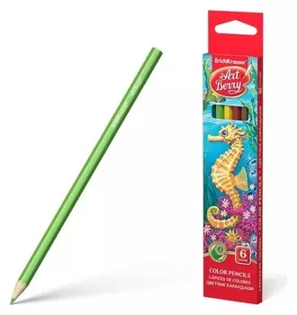 Карандаши цветные Морской конек, 6 цветов