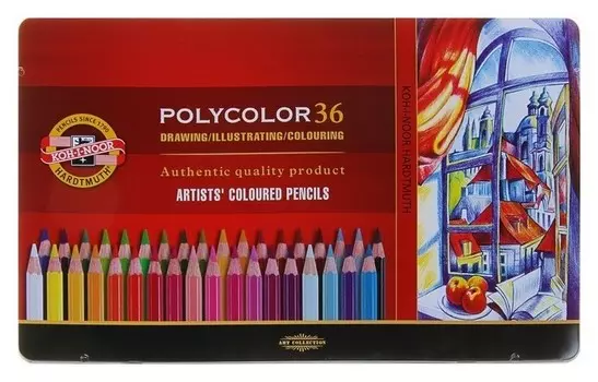 Карандаши художественные 36 цветов Polycolor