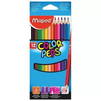 Карандаши трёхгранные 12 цветов