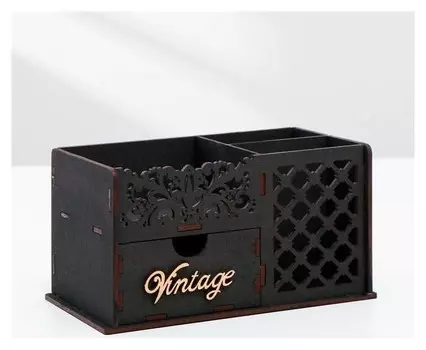 Карандашница "Винтаж", 16,5х9,5х9 см, МДФ