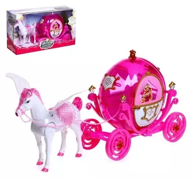 Карета для кукол, лошадь ходит