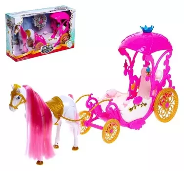 Карета для кукол, лошадь ходит