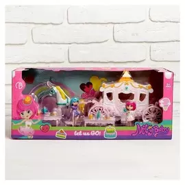 Карета для кукол, с куклами, с аксессуарами