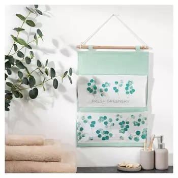 Кармашек текстильный этель "Fresh Greenery" 2 отделения, 45х35 см